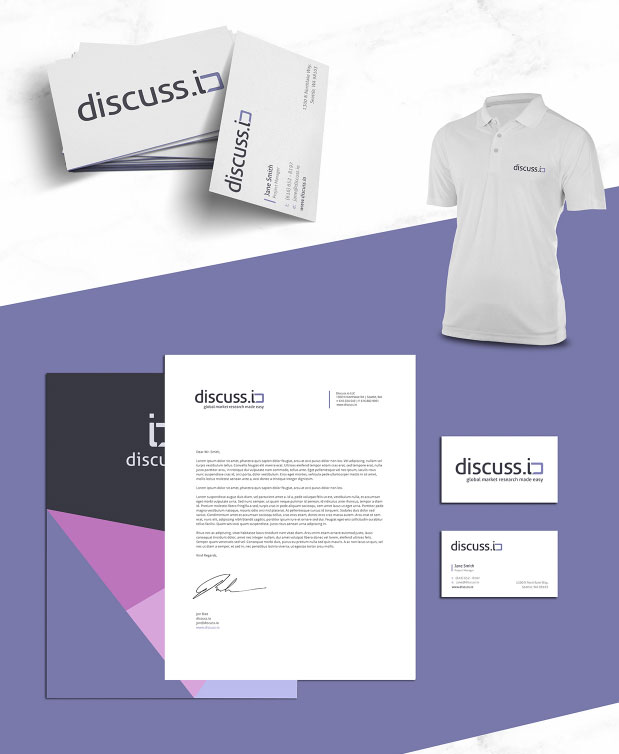 business card and branding for marketing research company